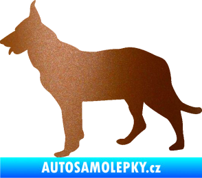 Samolepka Pes 079 levá Německý ovčák měděná metalíza