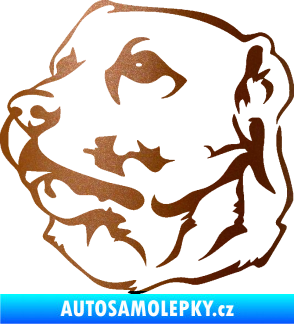 Samolepka Pes 104 levá Labrador měděná metalíza