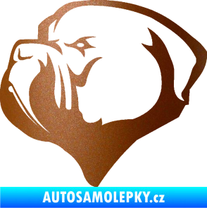 Samolepka Pes 116 levá pitbull měděná metalíza
