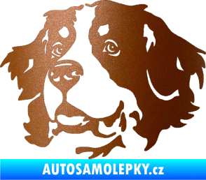 Samolepka Pes 131 levá bernský salašnický pes měděná metalíza
