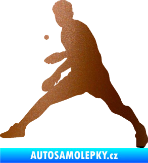Samolepka Ping pong 002 levá měděná metalíza