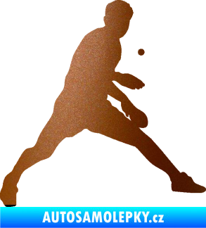 Samolepka Ping pong 002 pravá měděná metalíza