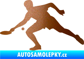 Samolepka Ping pong 001 levá měděná metalíza