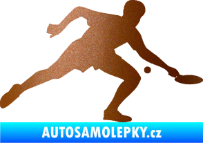 Samolepka Ping pong 001 pravá měděná metalíza