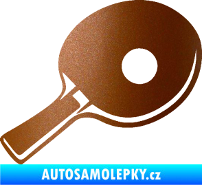 Samolepka Ping pong pálka pravá měděná metalíza