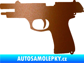 Samolepka Pistole 004 levá měděná metalíza