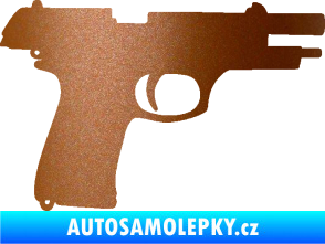Samolepka Pistole 004 pravá měděná metalíza