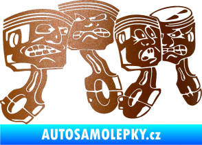 Samolepka Písty pravá měděná metalíza