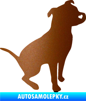 Samolepka Pitbull 005 pravá měděná metalíza