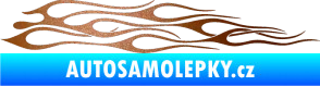 Samolepka Plameny 003 měděná metalíza
