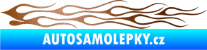 Samolepka Plameny 005 měděná metalíza
