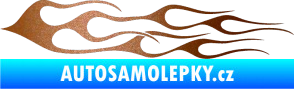 Samolepka Plameny 028 měděná metalíza