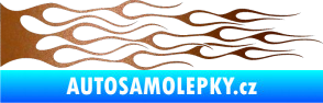 Samolepka Plameny 050 měděná metalíza