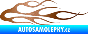 Samolepka Plameny 055 měděná metalíza