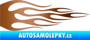 Samolepka Plameny 060 měděná metalíza