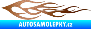 Samolepka Plameny 062 měděná metalíza