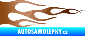 Samolepka Plameny 090 měděná metalíza