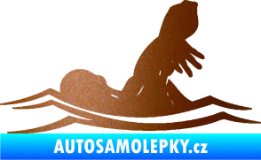 Samolepka Plavání 005 levá měděná metalíza