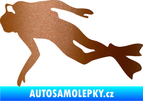 Samolepka Potápěč 002 levá měděná metalíza