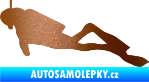 Samolepka Potápěč 009 levá měděná metalíza