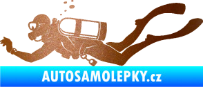 Samolepka Potápěč 011 levá měděná metalíza