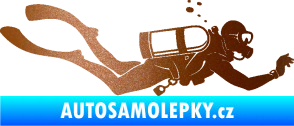 Samolepka Potápěč 011 pravá měděná metalíza