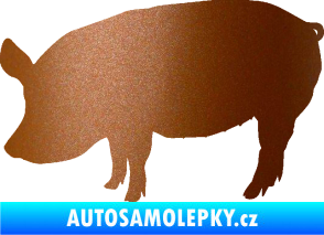 Samolepka Prase 001 levá měděná metalíza