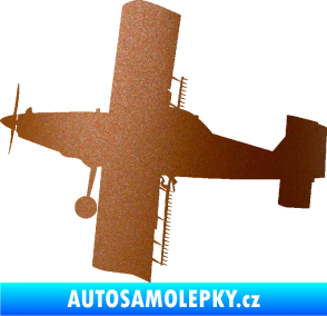 Samolepka Práškovací letoun Čmelák levá měděná metalíza