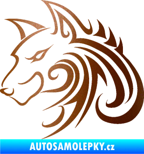 Samolepka Predator tattoo 001 levá měděná metalíza