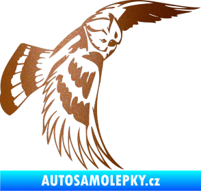 Samolepka Predators 081 pravá sova měděná metalíza