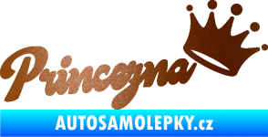Samolepka Princezna s korunkou 001 nápis měděná metalíza