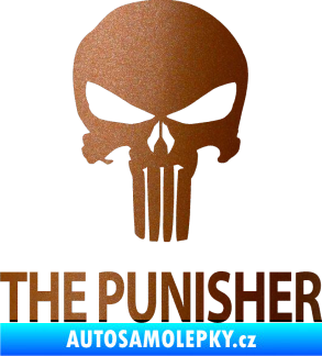 Samolepka Punisher 002 s nápisem měděná metalíza
