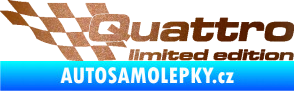 Samolepka Quattro limited edition levá měděná metalíza