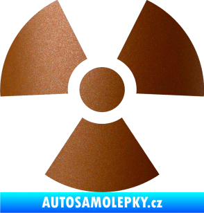 Samolepka Radioactive 001 radiace měděná metalíza