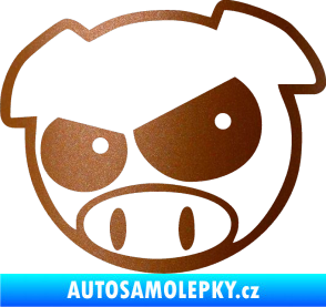 Samolepka Rally pig 002 levá měděná metalíza