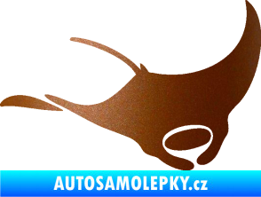 Samolepka Rejnok 003  pravá manta měděná metalíza