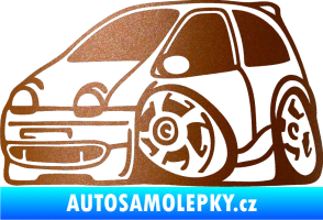Samolepka Renault Twingo karikatura levá měděná metalíza