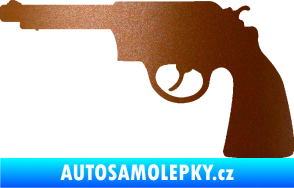 Samolepka Revolver 002 levá měděná metalíza