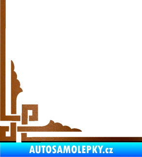 Samolepka Rohová samolepka 003 pravá měděná metalíza