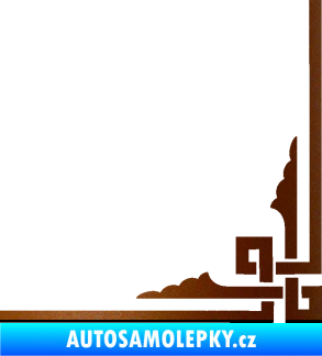 Samolepka Rohová samolepka 003 levá měděná metalíza