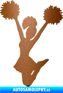 Samolepka Roztleskávačka 004 levá měděná metalíza