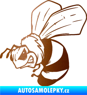 Samolepka Rozzuřená vosa 002 levá měděná metalíza