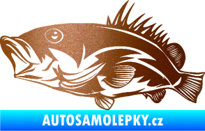 Samolepka Ryba 004 levá měděná metalíza