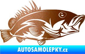 Samolepka Ryba 004 pravá měděná metalíza