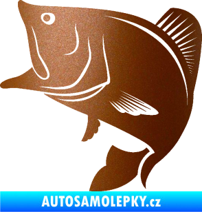 Samolepka Ryba 009 levá měděná metalíza