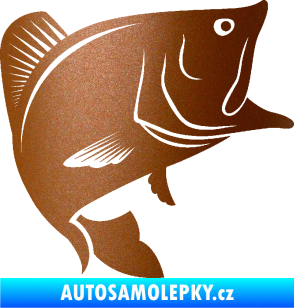 Samolepka Ryba 009 pravá měděná metalíza
