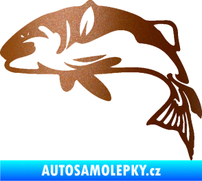 Samolepka Ryba 010 levá měděná metalíza