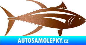 Samolepka Ryba 013 pravá tuňák měděná metalíza