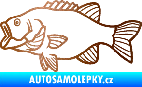 Samolepka Ryba 015 levá měděná metalíza