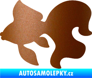 Samolepka Ryba 019 levá závojnatka měděná metalíza